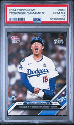 Graded 2024 Topps Now Yoshinobu Yamamoto #869 Rookie RC Baseball Card PSA 10 Gem Mint (ONLINE ORDER ONLY)