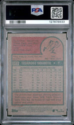 Graded 2024 Topps Heritage Yoshinobu Yamamoto #553 Aqua Border Rookie RC Baseball Card PSA 9 Mint (ONLINE ORDER ONLY)