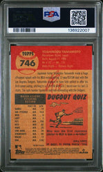 Graded 2024 Topps Living Yoshinobu Yamamoto #746 Rookie RC Baseball Card PSA 10 Gem Mint