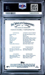 Graded 2024 Topps Allen & Ginter Yoshinobu Yamamoto #201 Chrome Xfractor Baseball Card PSA 10 Gem Mint