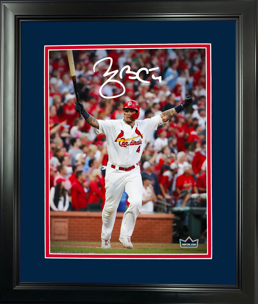 Framed Yadier Molina St. Louis Cardinals Facsimile Laser Engraved Signature Auto 11"x14" Baseball Photo HOFSM Holo (ONLINE ORDER ONLY)