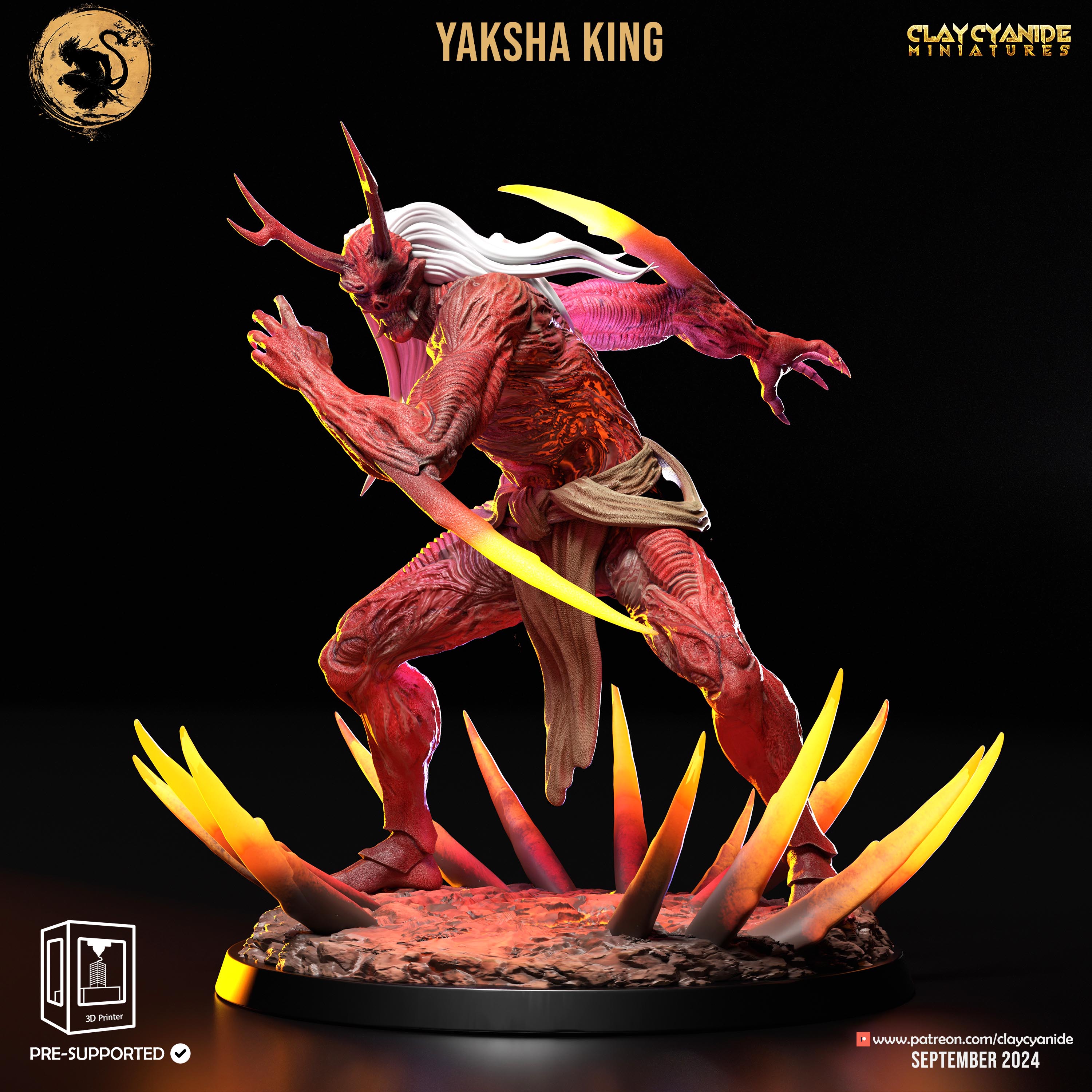 3D Printed Clay Cyanide Yaksha King Black Myth - Wukong Set 28 32 mm D&D (Online Only)