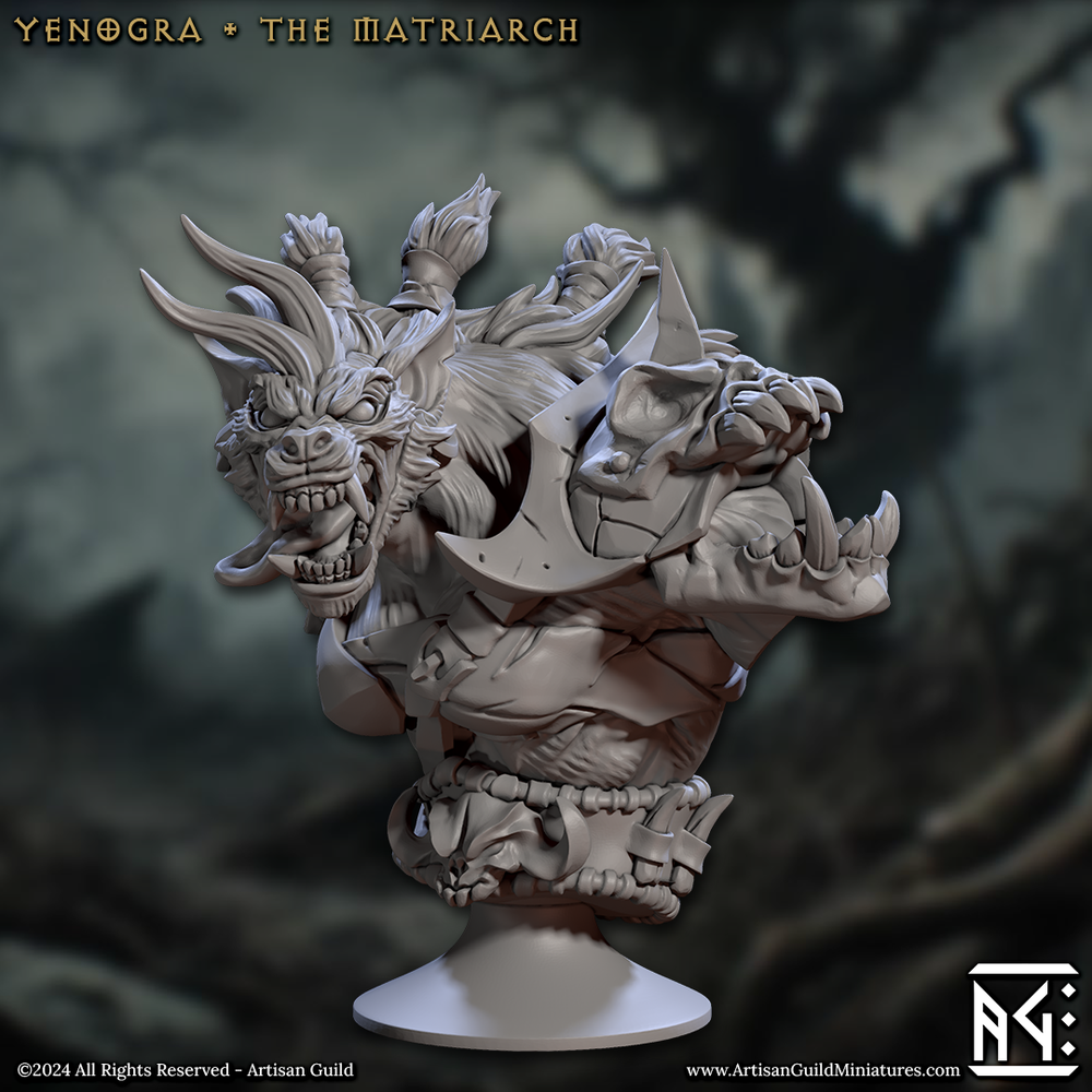 3D Printed Artisan Guild Yenogra Bust 28mm 32mm (Online Only)