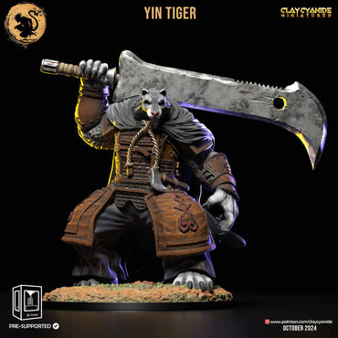 3D Printed Clay Cyanide Yin Tiger Black Myth Wukong 28 32 mm D&D (Online Only)