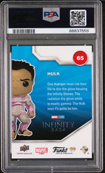 2023 UPPER DECK FUNKO POP MARVEL  HULK PLATINUM #65  PSA 10 (Online Order Only)