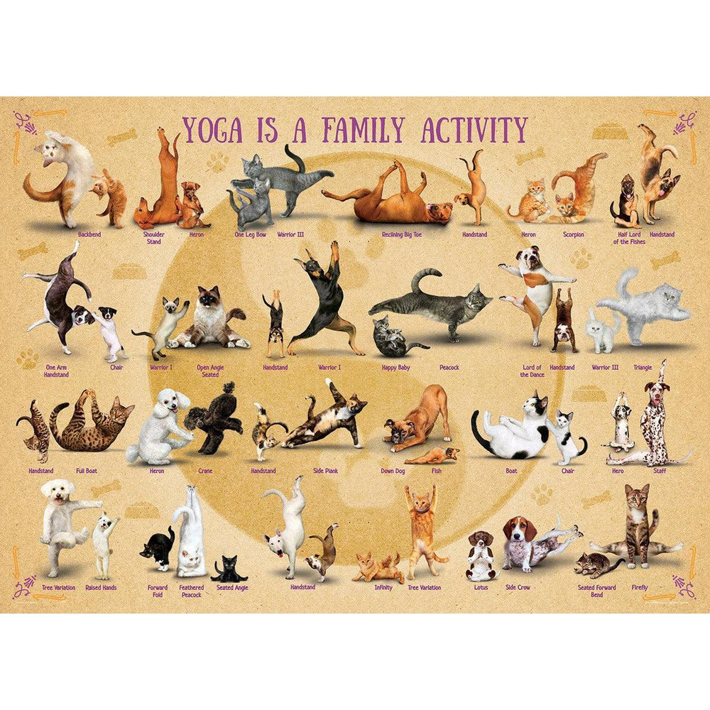 Yoga is a Family Activity 500 Piece Jigsaw Puzzle Eurographics (ONLINE ORDER ONLY)