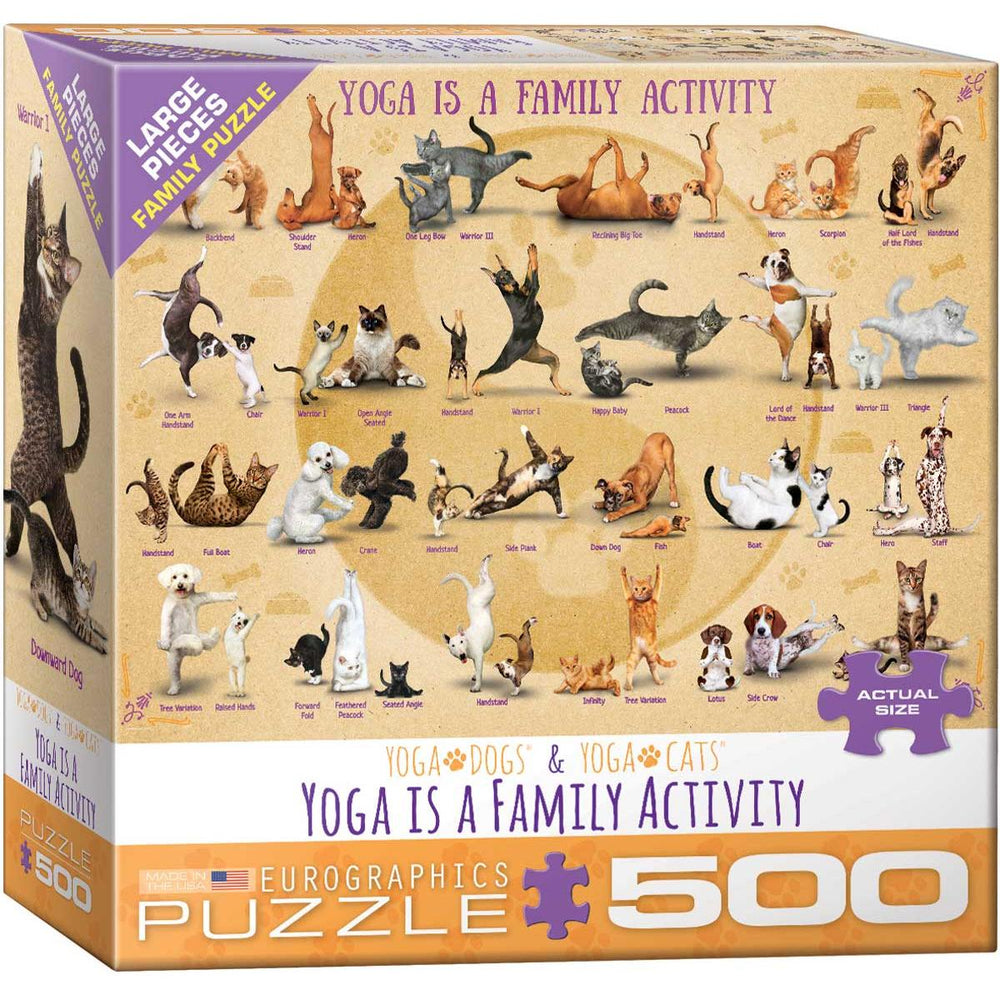Yoga is a Family Activity 500 Piece Jigsaw Puzzle Eurographics (ONLINE ORDER ONLY)
