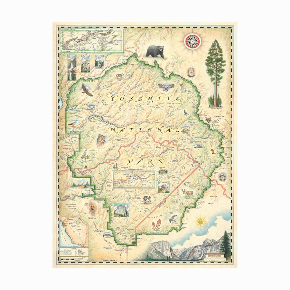 Yosemite National Park 1000 Piece Jigsaw Puzzle Xplorer Maps (ONLINE ORDER ONLY)