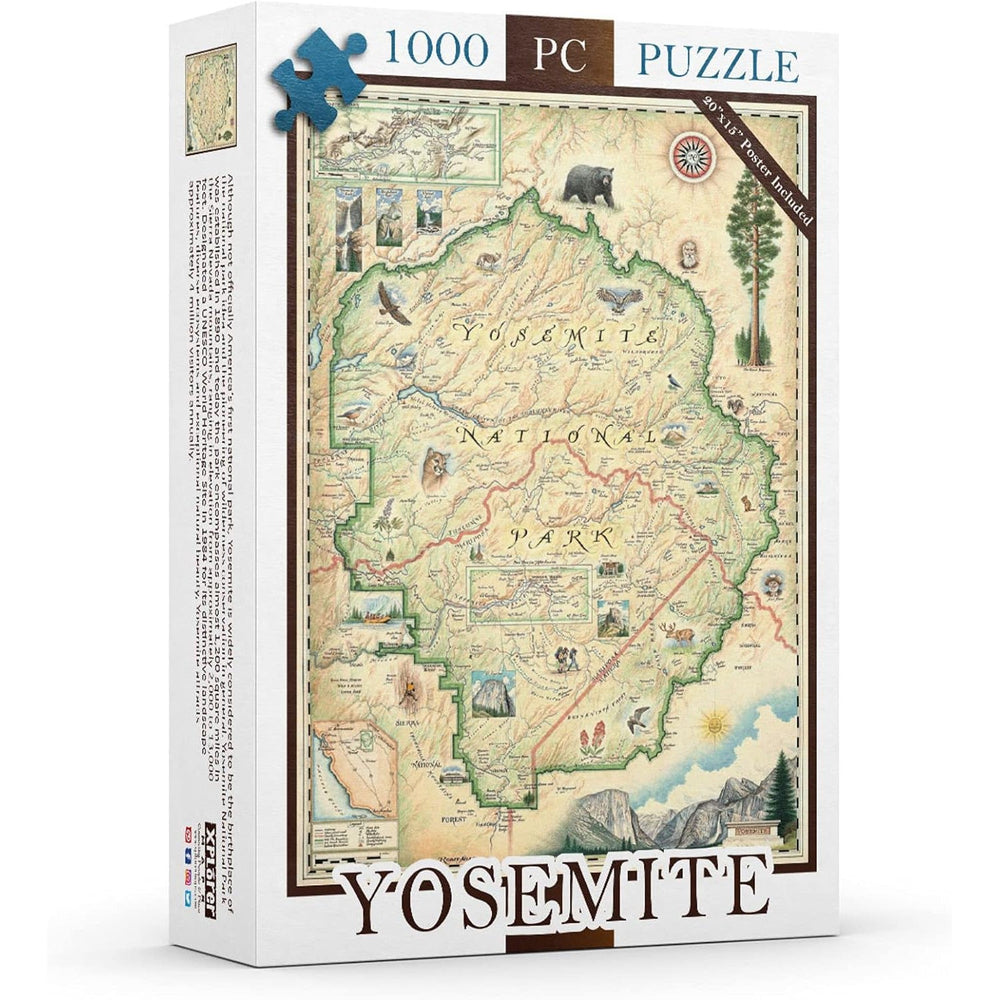 Yosemite National Park 1000 Piece Jigsaw Puzzle Xplorer Maps (ONLINE ORDER ONLY)
