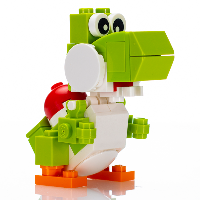 Friendly Green Dino made with LEGO parts (Online Order Only)