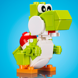Friendly Green Dino made with LEGO parts (Online Order Only)