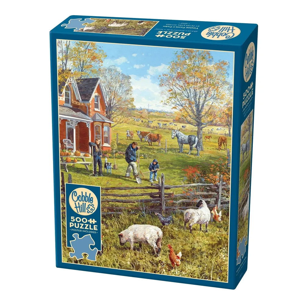 Young Family Farm 500 Piece Jigsaw Puzzle Cobble Hill (ONLINE ORDER ONLY)