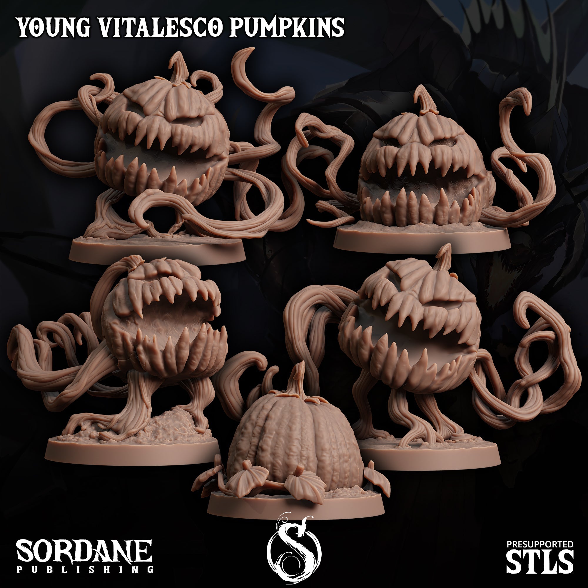 3D Printed Sordane Publishing Young Vitalesco Pumpkins 28 32mm D&D (Online Only)
