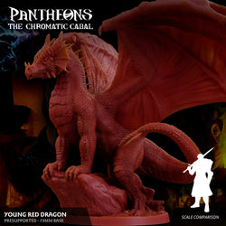 3D Printed Sordane Publishing Young Red Dragon Pantheons The Chromatic Cabal 28 32mm D&D (Online Only)