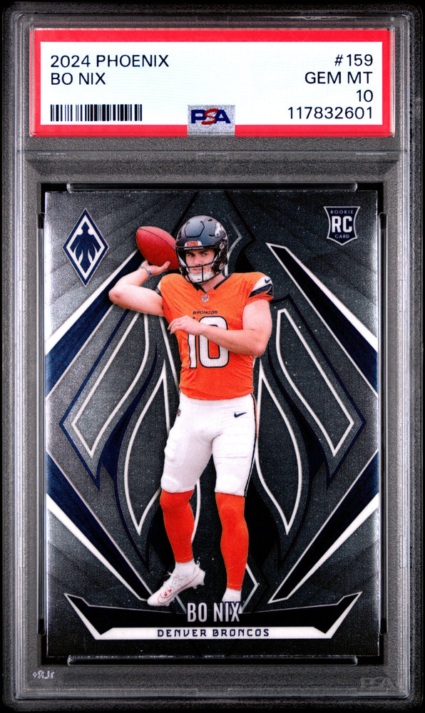 Graded 2024 Panini Phoenix Bo Nix #159 Rookie RC Football Card PSA 10 Gem Mint (ONLINE ORDER ONLY)