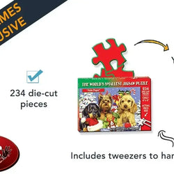 Yule Pups 234 Piece "World's Smallest" Jigsaw Puzzle TDC