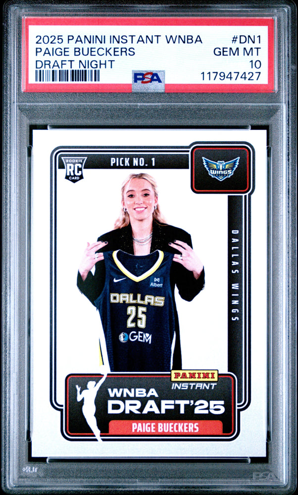 Graded 2025 Panini Instant Paige Bueckers #DN1 Draft Night Rookie RC Basketball Card PSA 10 Gem Mint (ONLINE ORDER ONLY)