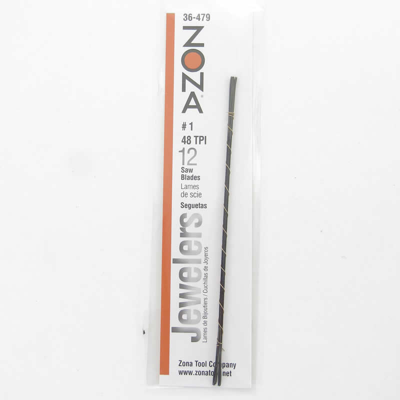 ZON36-479 Jewelers Saw Blades 12pk .024x.012 48 TPI Zona Tools (ONLINE ORDER ONLY)