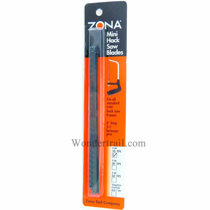ZON36-656 Zona Mini Hack Saw Blades, 15 TPI (ONLINE ORDER ONLY)