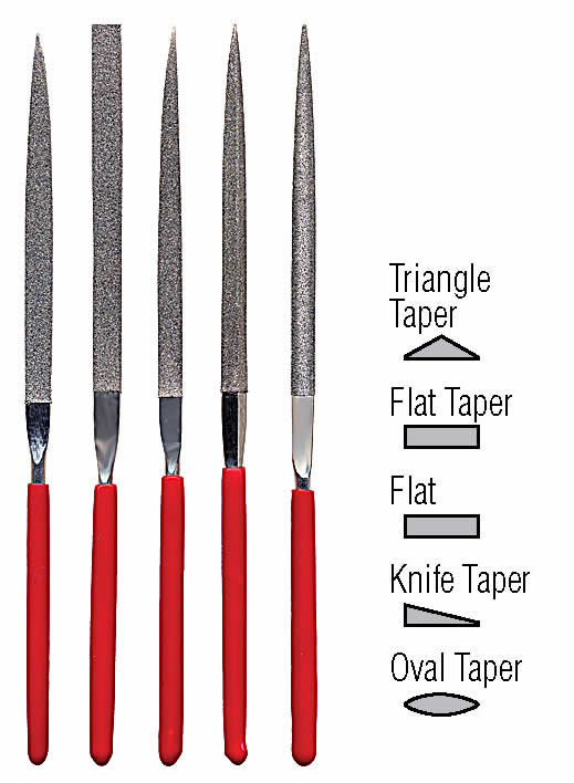 ZON37-354 Flat Shape Diamond File Set Zona (ONLINE ORDER ONLY)