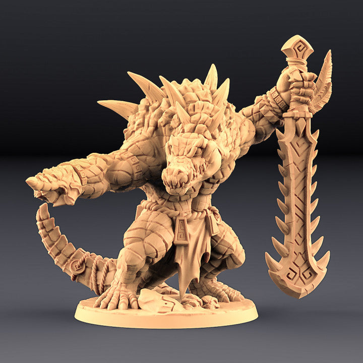 3D Printed Artisan Guild Zantharot Lizard Champion Epic Bosses 28mm 32mm (Online Only)