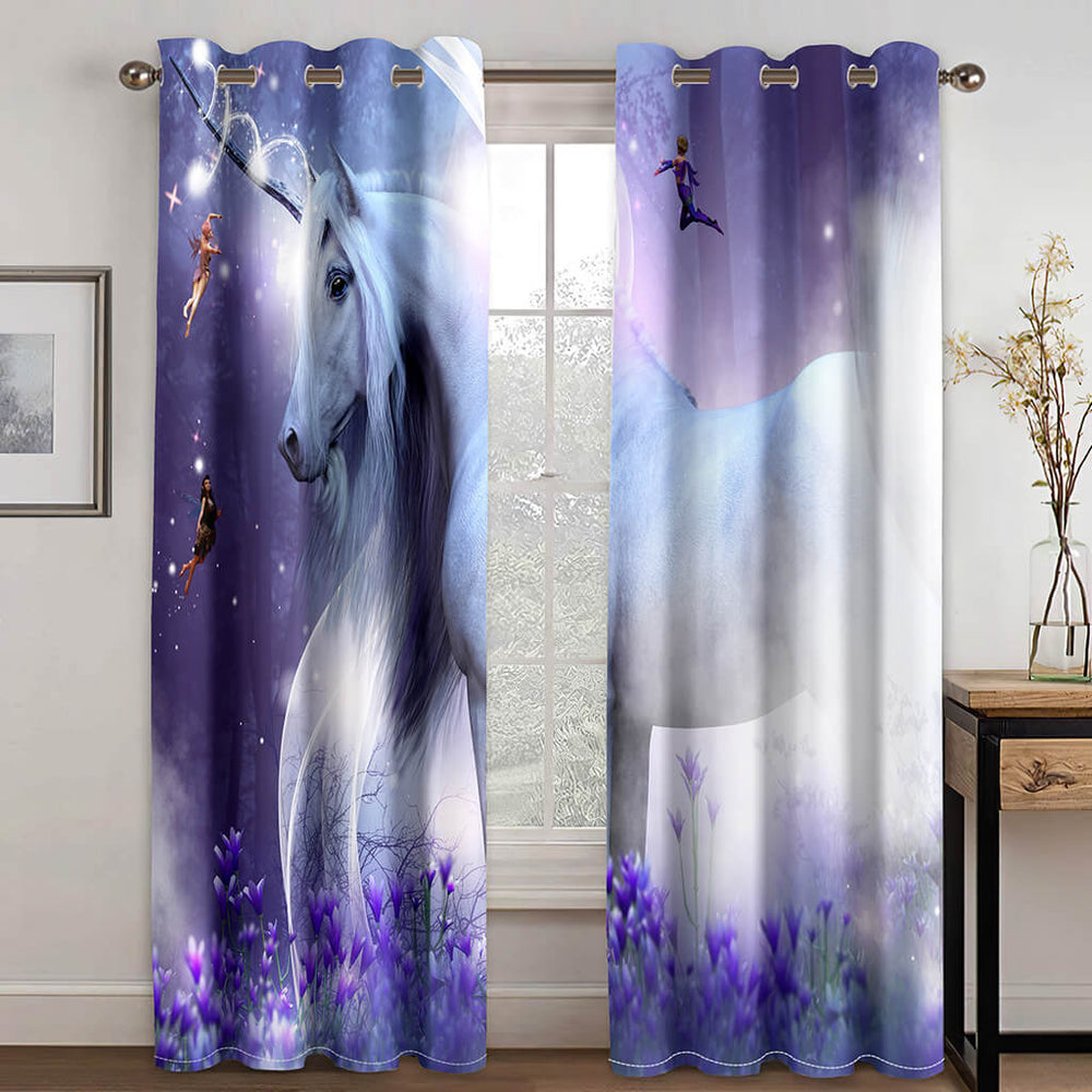Zebra Horse Curtains Blackout Window Treatments Drapes for Room Decor (Online Order Only)