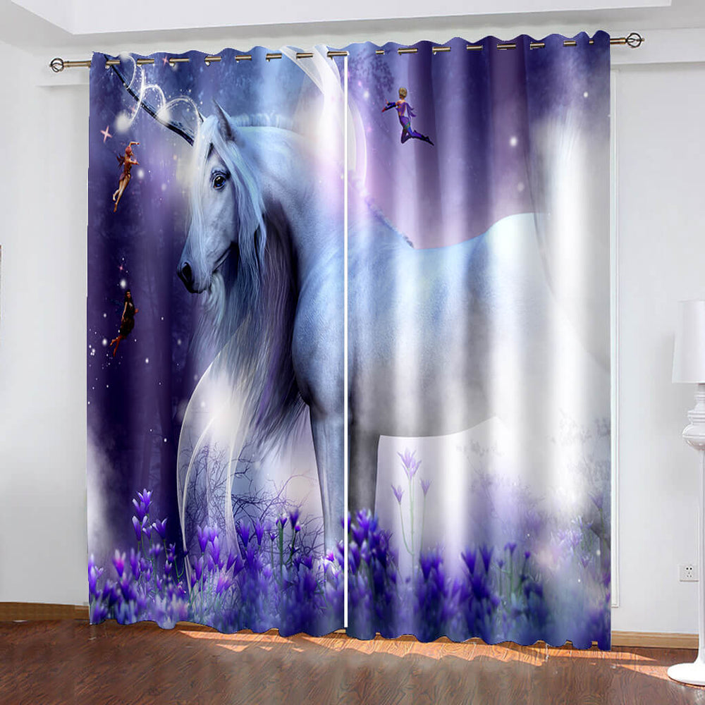 Zebra Horse Curtains Blackout Window Treatments Drapes for Room Decor (Online Order Only)