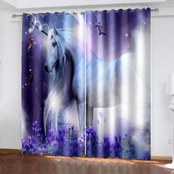 Zebra Horse Curtains Blackout Window Treatments Drapes for Room Decor (Online Order Only)