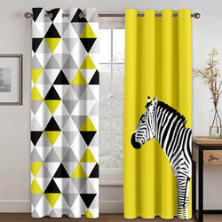 Zebra Horse Curtains Blackout Window Treatments Drapes for Room Decor (Online Order Only)