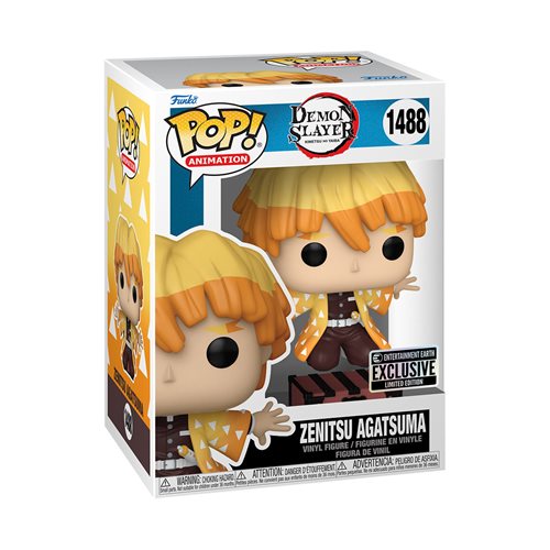 Demon Slayer Zenitsu Protecting Nezuko's Box Funko Pop! Vinyl Figure #1488- Entertainment Earth Exclusive with Funko Protector (Online Order Only)