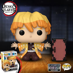 Demon Slayer Zenitsu Protecting Nezuko's Box Funko Pop! Vinyl Figure #1488- Entertainment Earth Exclusive with Funko Protector (Online Order Only)