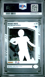 Graded 2024 Panini Clearly Donruss Drake Maye #53 Rookie RC Football Card PSA 8 Near Mint (ONLINE ORDER ONLY)