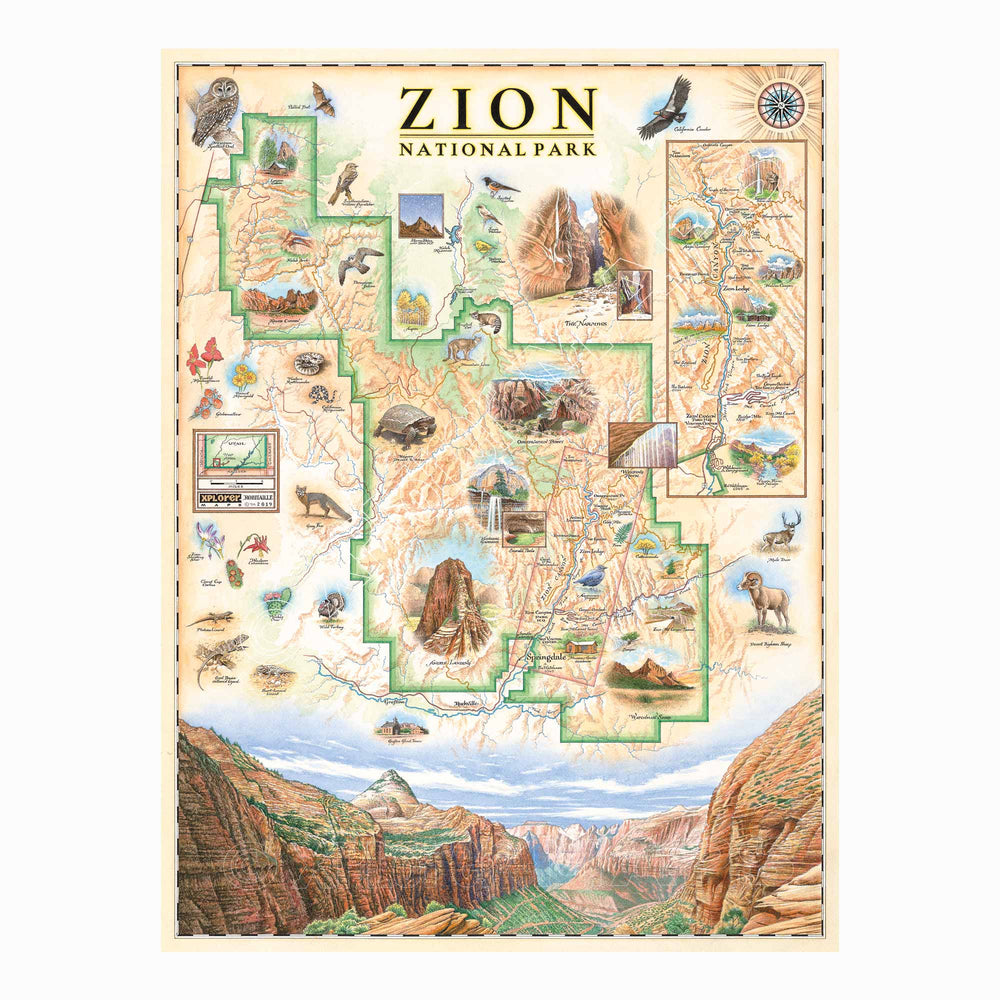 Zion National Park 1000 Piece Jigsaw Puzzle Xplorer Maps (ONLINE ORDER ONLY)