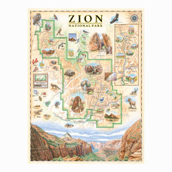 Zion National Park 1000 Piece Jigsaw Puzzle Xplorer Maps (ONLINE ORDER ONLY)