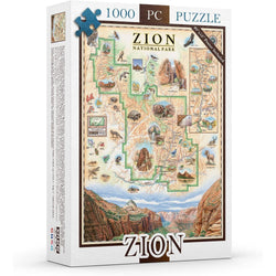 Zion National Park 1000 Piece Jigsaw Puzzle Xplorer Maps (ONLINE ORDER ONLY)