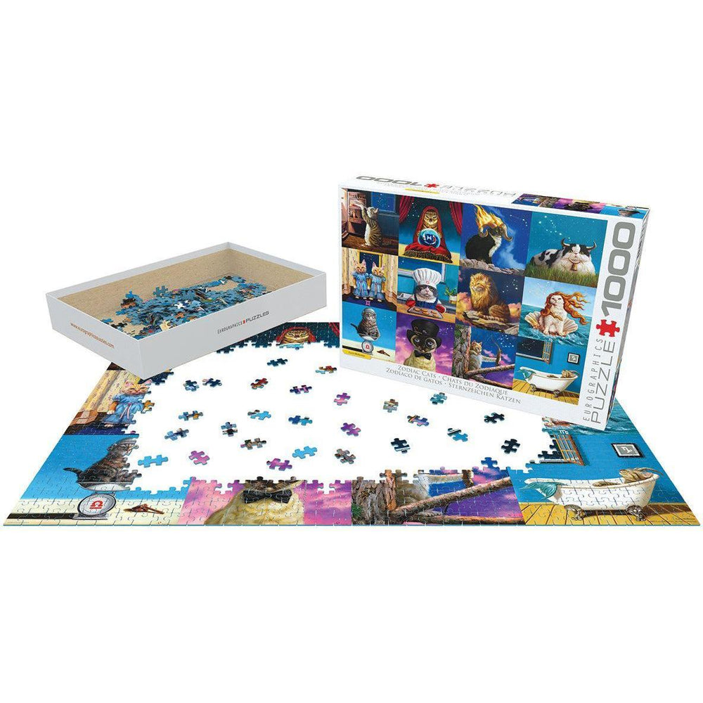 Zodiac Cats 1000 Piece Jigsaw Puzzle Eurographics (ONLINE ORDER ONLY)