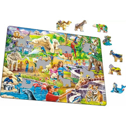 Zoo Animals 48 Piece Tray Jigsaw Puzzle Larsen