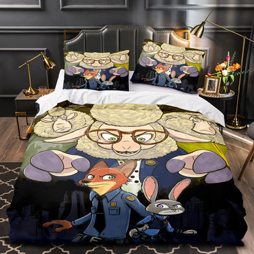 Zootopia Bedding Cosplay Quilt Duvet Covers Decoration Bed (Online Order Only)