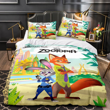 Zootopia Bedding Cosplay Quilt Duvet Covers Decoration Bed (Online Order Only)