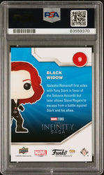 2023 UPPER DECK FUNKO POP MARVEL  BLACK WIDOW FACSIMILE SIGNATURE #9  PSA 9 (Online Order Only)