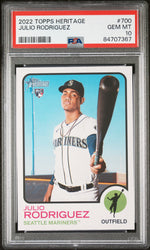 2022 TOPPS HERITAGE JULIO RODRIGUEZ  #700 - PSA 10 ROOKIE CARD (Online Order Only)