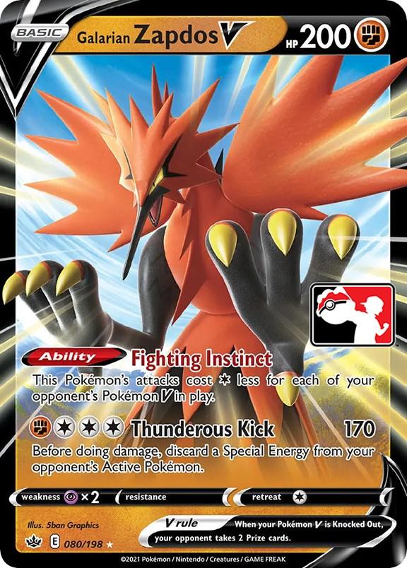 Galarian Zapdos V (080/198) [Prize Pack Series One] (Online Only)