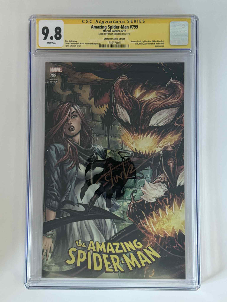 [Signed by Tyler Kirkham] Amazing Spider-Man #799 CGC 9.8 Yellow Label Exclusive Var (ONLINE ORDER ONLY)
