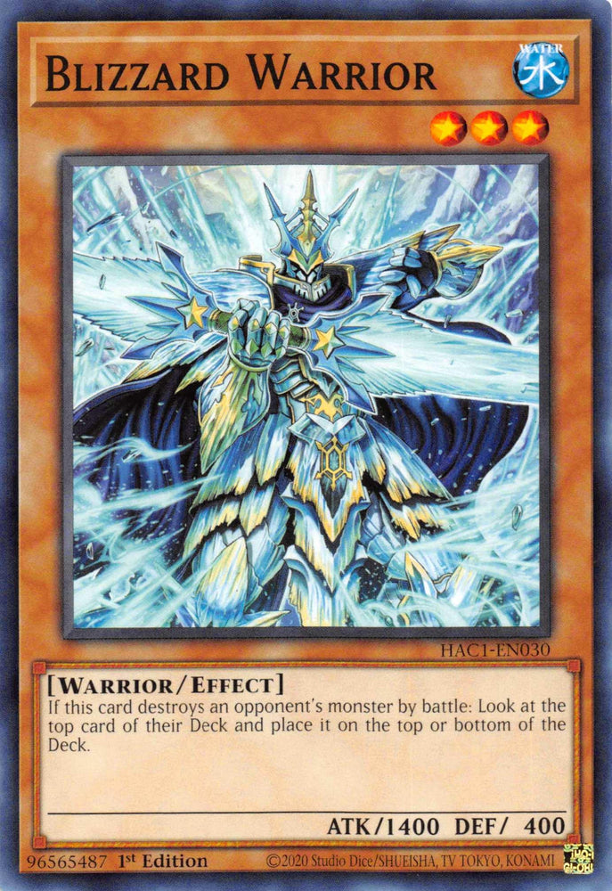 Blizzard Warrior (Duel Terminal) [HAC1-EN030] Parallel Rare (ONLINE ORDER ONLY)