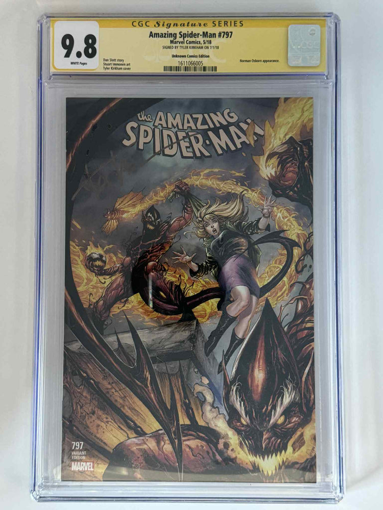 [Signed by Tyler Kirkham] Amazing Spider-Man #797 CGC 9.8 Yellow Label Exclusive Var (ONLINE ORDER ONLY)