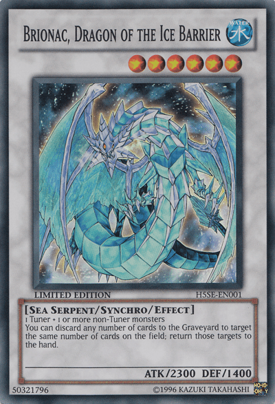 Brionac, Dragon of the Ice Barrier [H5SE-EN001] Super Rare (ONLINE ORDER ONLY)