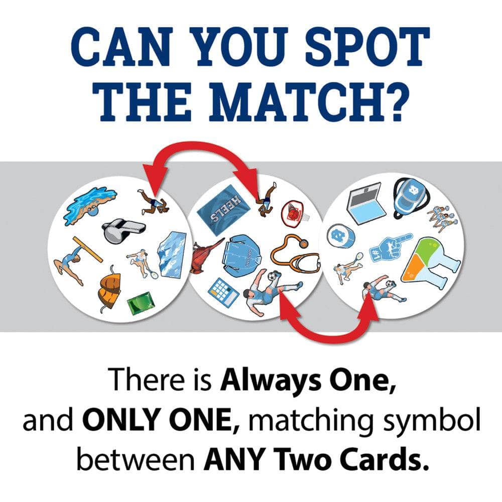 UNC Tar Heels Spot It! Card Game (ONLINE ORDER ONLY)