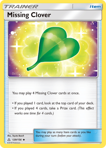 Missing Clover (129/156) [Sun & Moon: Ultra Prism] (Online Only)