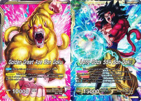 Golden Great Ape Son Goku // Long Odds SS4 Son Goku (SD5-01) [Oversized Cards] (ONLINE ORDER ONLY)