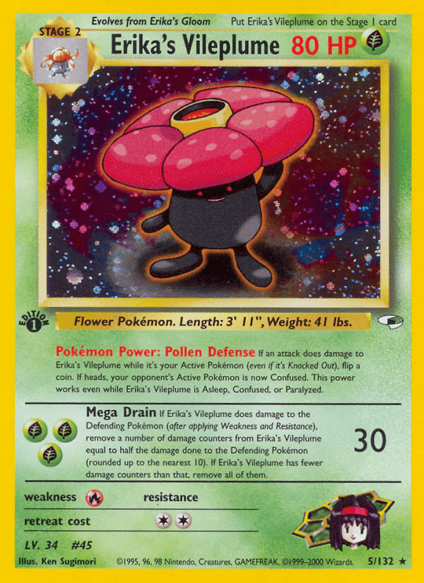 Erika's Vileplume (5/132) [Gym Heroes 1st Edition] (Online Only)
